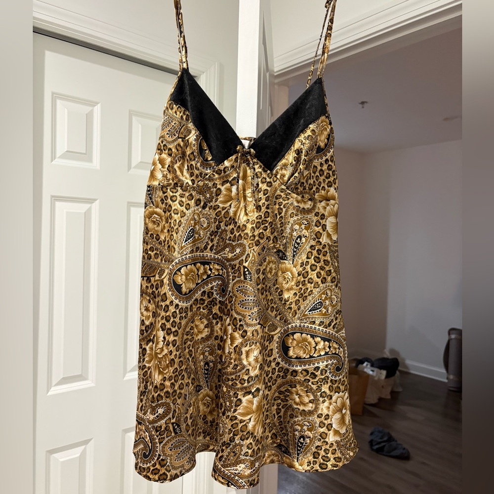 Vintage Leopard printed slip dress